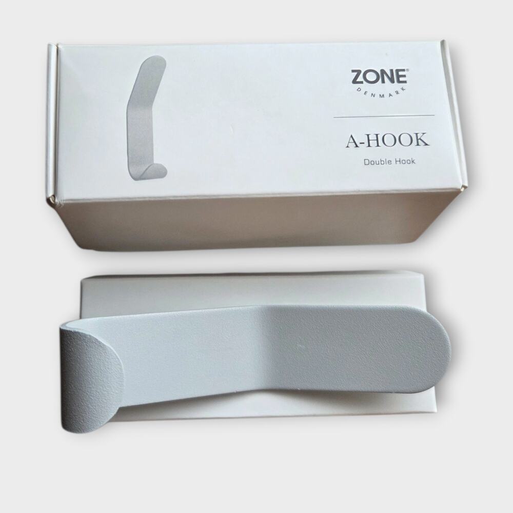 NEW Zone Denmark A-Hook Double Hook Soft Gray Wall Modern